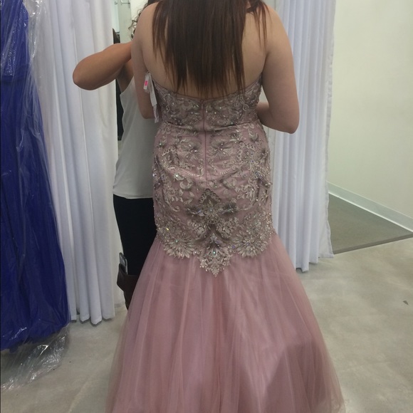 Pink Mermaid Prom Dress - Picture 4 of 6